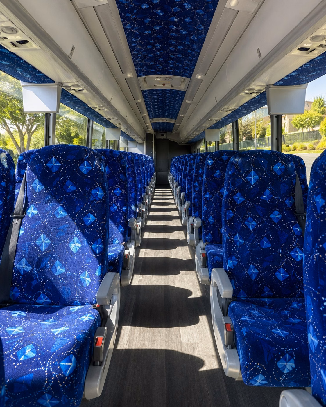 56 passenger charter bus inside